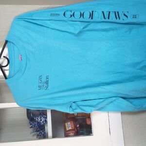 Megan Thee Stallion Hot Girl News aqua long sleeve tee